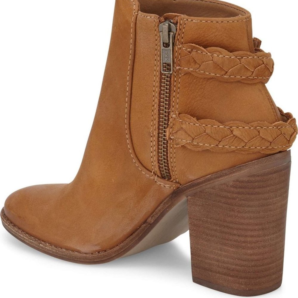 Steve Madden New BOOTS Braided Strap Ankle Leather Bootie NIB Women's 10 ๐HP - Picture 4 of 9